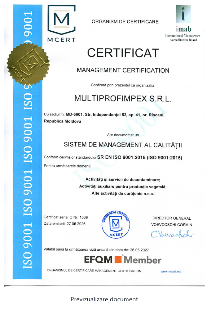 Certificat EURODEZ 2