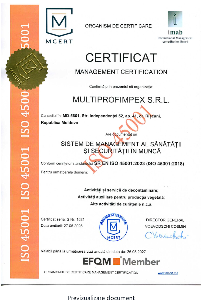 Certificat EURODEZ 1